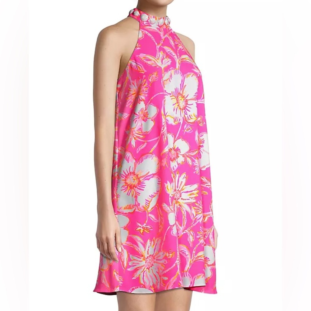 Lilly Pulitzer NWT HTF Alli Dress Beachy Bloom Engineered Woven Dress Size XL